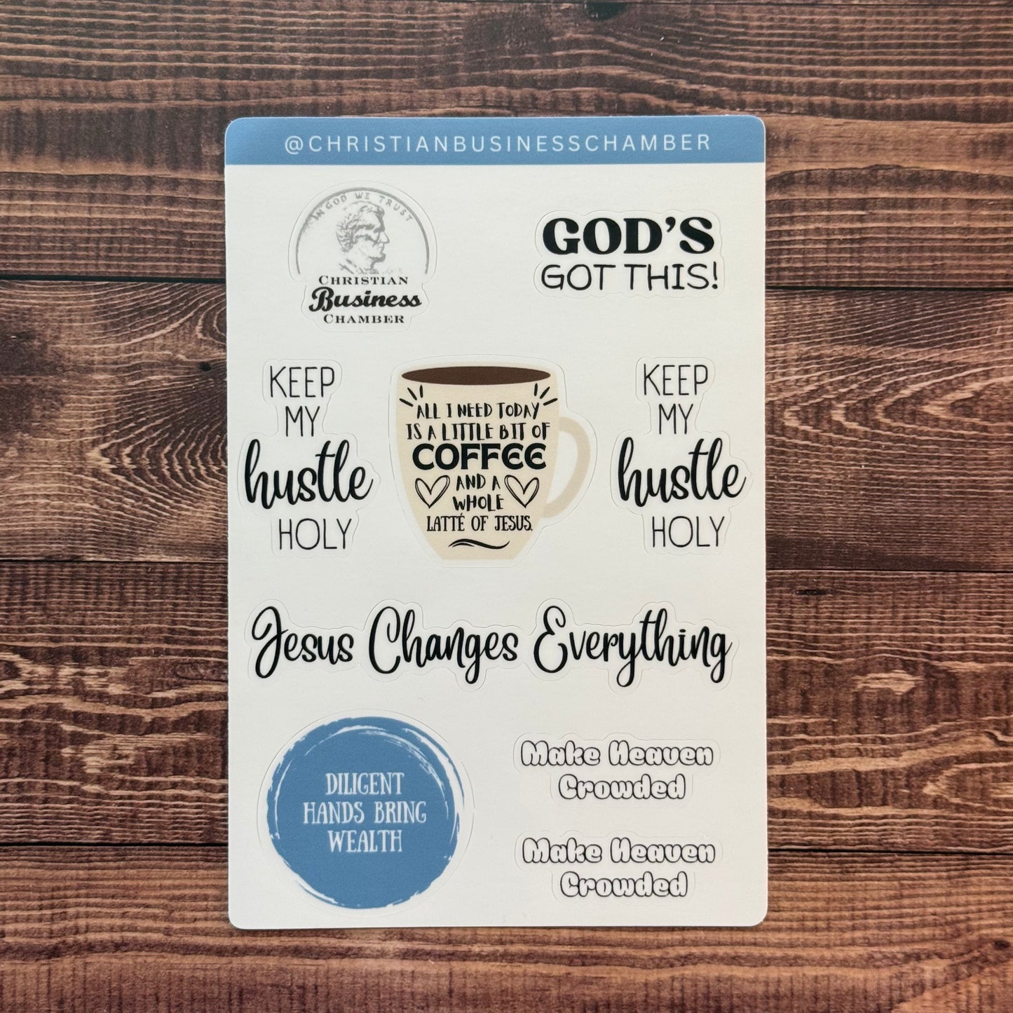 Christian Business Sticker Sheet